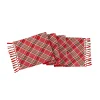 Clearance National Tree Company 72 in. HGTV Home Collection Bias Cut Red Plaid Table Runner