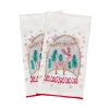 Best National Tree Company 18 in. HGTV Home Collection Christmas Snow Globe Guest Towel Pair