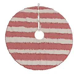 Hot National Tree Company 48 in. HGTV Home Collection Red White Ric Rac Border Tree Skirt