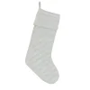 Clearance National Tree Company 19 in. HGTV Home Collection Quilted Velvet Stocking, Ivory