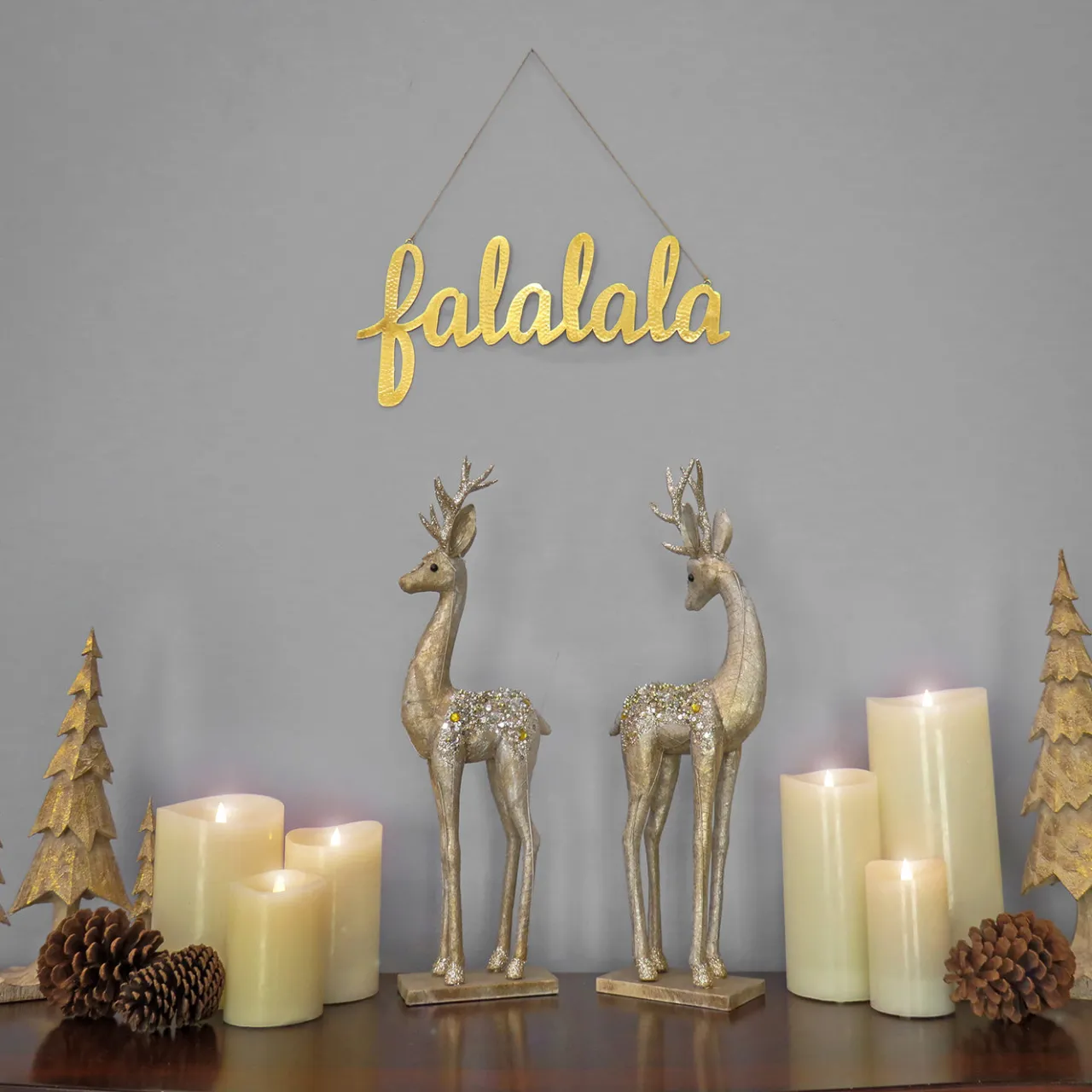 Discount National Tree Company 19 in. HGTV Home Collection Falalala Metal Wall Decoration