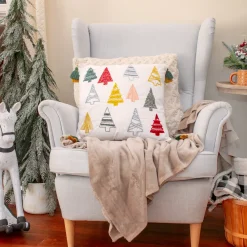Discount National Tree Company 18 in. HGTV Home Collection Evergreen Forest Christmas Pillow