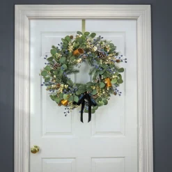 New National Tree Company 28 in. HGTV Home Collection Swiss Chic Wreath