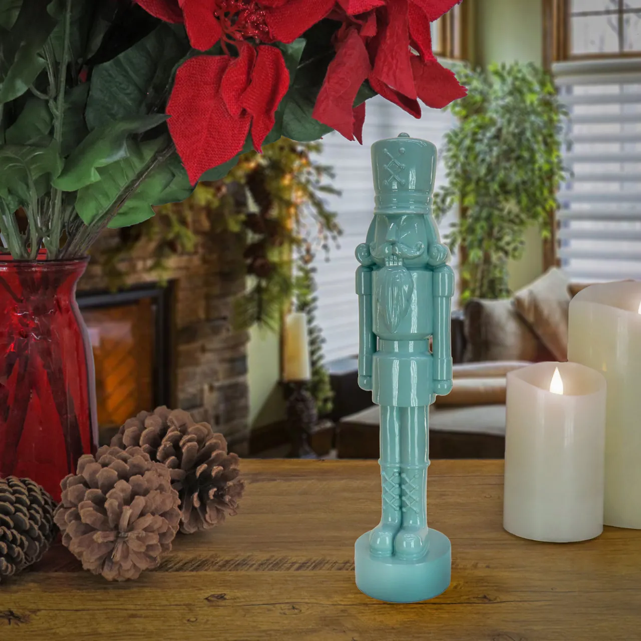 Clearance National Tree Company 12 in. HGTV Home Collection Nutcracker Christmas Decor, Icy Blue