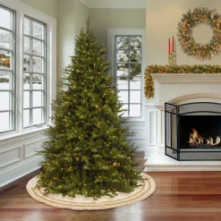 Best National Tree Company 52 in. HGTV Home Collection Fringe Detail Tree Skirt, Off White