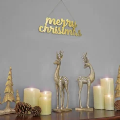 National Tree Company 19 in. HGTV Home Collection Merry Christmas Metal Wall Decoration