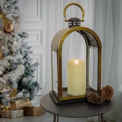 Discount National Tree Company 22 in. HGTV Home Collection Antique Bronze Dome Lantern, Large