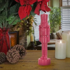 Outlet National Tree Company 12 in. HGTV Home Collection Nutcracker Christmas Decor, Pink