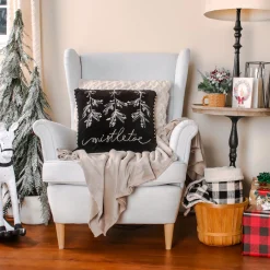 Best National Tree Company 18 in. HGTV Home Collection Mistletoe Pillow