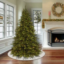 Clearance National Tree Company 52 in. HGTV Home Collection Embroidered Evergreens Tree Skirt