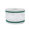 Outlet National Tree Company 3 in. HGTV Home Collection Dupioni Double-Sided Ribbon, White & Green