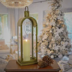 Best National Tree Company 22 in. HGTV Home Collection Antique Bronze Arched Lantern, Medium