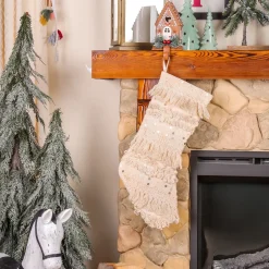 Clearance National Tree Company 20 in. HGTV Home Collection Fringe and Sequin Stocking