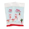 Best National Tree Company 18 in. HGTV Home Collection Merry Christmas Llamas Guest Towel Pair