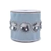 Discount National Tree Company 4 in. HGTV Home Collection Sequin Beaded Taffeta Ribbon, Blue
