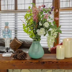 Discount National Tree Company 9 in. HGTV Home Collection Buried Vase, Turquoise