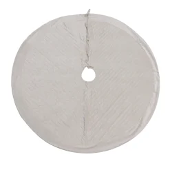 Sale National Tree Company 60 in. HGTV Home Collection Quilted Velvet Tree Skirt, Ivory