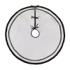 Discount National Tree Company 52 in. HGTV Home Collection White Tree Skirt with Black Trim