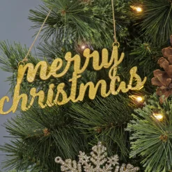 Hot National Tree Company 9 in. HGTV Home Collection Merry Christmas Metal Ornament Set
