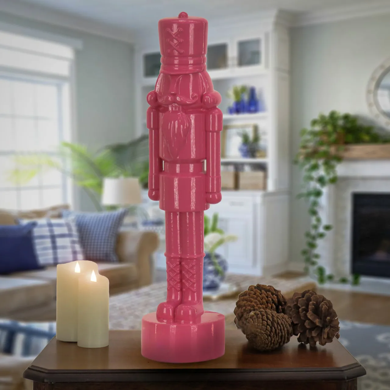 Clearance National Tree Company 24 in. HGTV Home Collection Nutcracker Christmas Decor, Pink