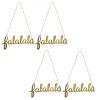 Discount National Tree Company 9 in. HGTV Home Collection Falalala Metal Ornament Set