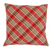 Discount National Tree Company 24 in. HGTV Home Collection Bias Cut Red Plaid Pillow