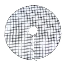 Discount National Tree Company 48 in. HGTV Home Collection Black White Ric Rac Border Tree Skirt