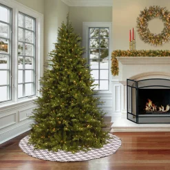 Discount National Tree Company 48 in. HGTV Home Collection Black White Ric Rac Border Tree Skirt