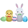 Outlet National Tree Company 78 in. Inflatable Easter Bunny and Chick Decoration