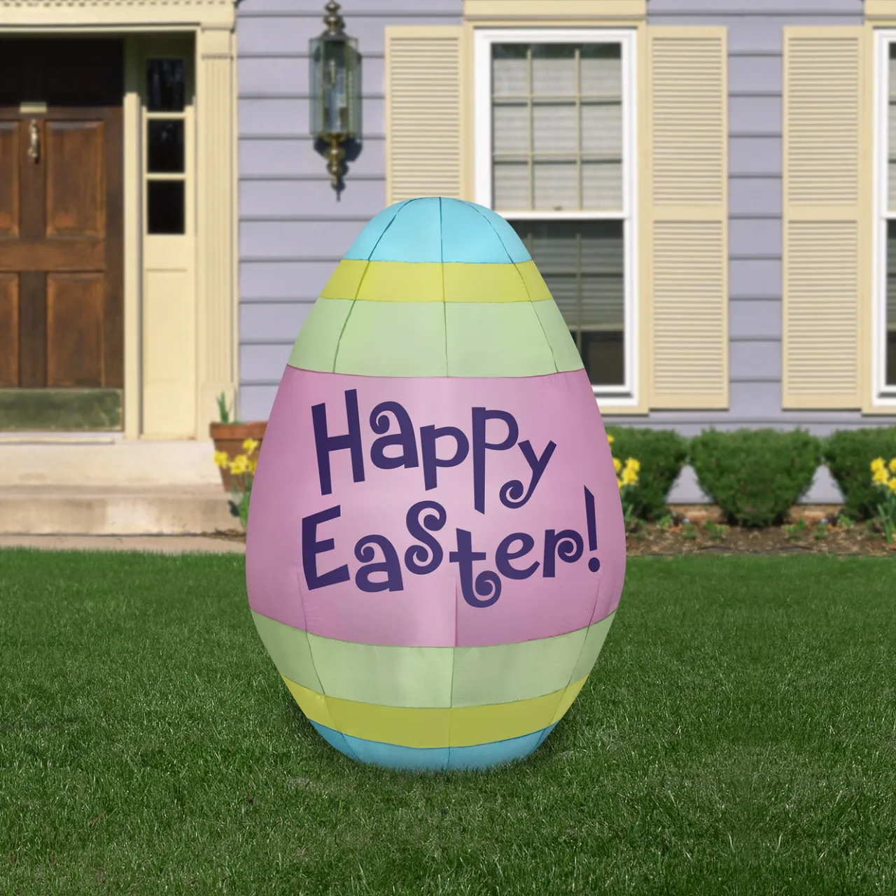 Discount National Tree Company 66 in. Inflatable Happy Easter Egg Decoration