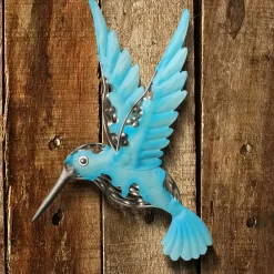 New National Tree Company 14 in. Majestic Blue Bird Metal Wall Decoration