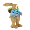 New National Tree Company 10 in. Male Bunny in Blue Coat Table Decoration