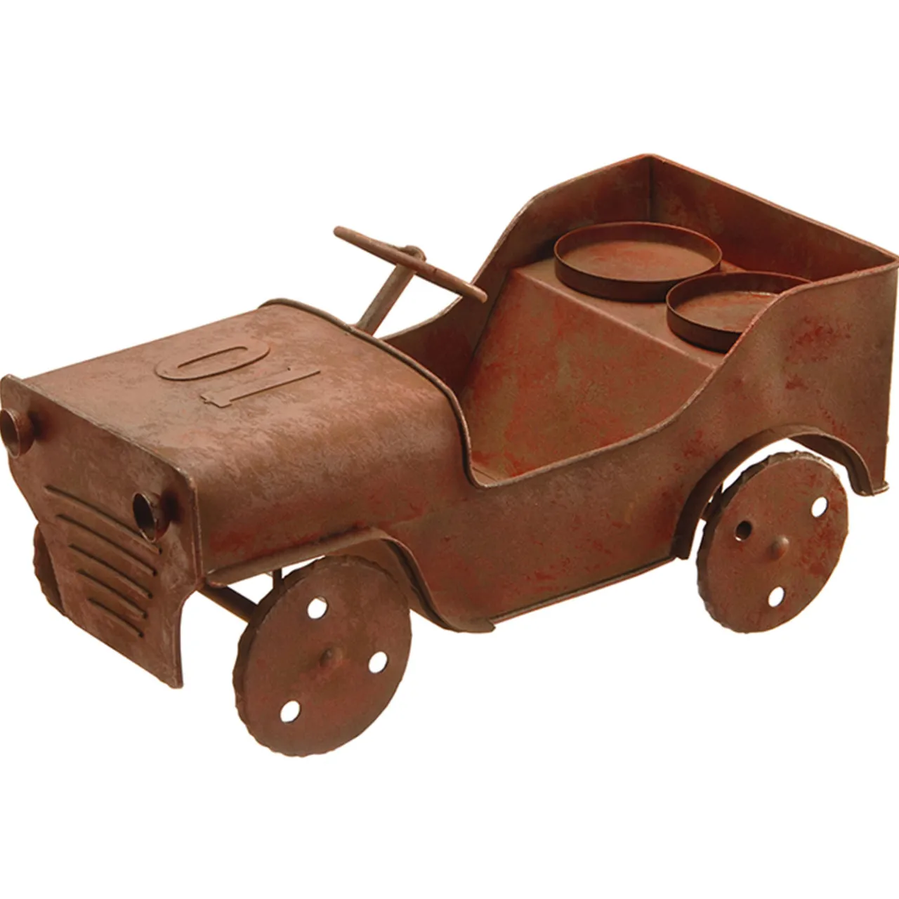 Hot National Tree Company 14 in. Metal Car Lawn Ornament and Candleholder