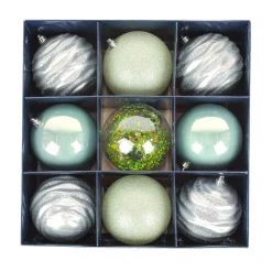 Best National Tree Company 13 in. Mint Xmas Ball Decor Set