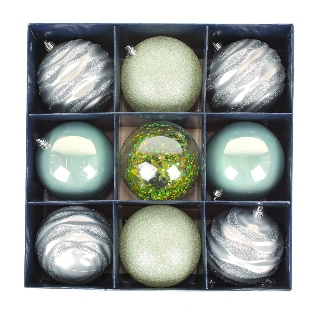 Best National Tree Company 13 in. Mint Xmas Ball Decor Set
