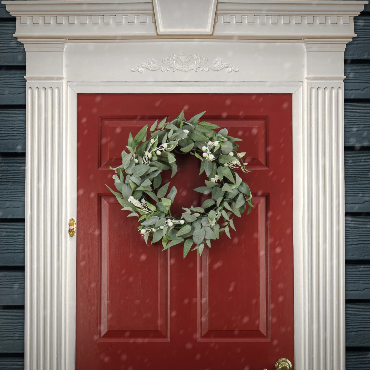 Sale National Tree Company 24 in. Mixed Leaves Decorated Wreath