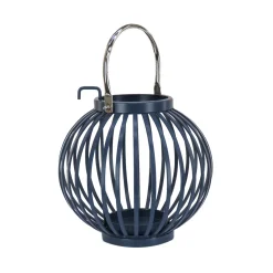 Online National Tree Company 10 in. Modern Design and Finish Dark Blue Outdoor Lantern Candleholder