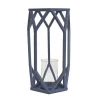 Sale National Tree Company 14 in. Modern Design and Finish Dusty Blue Outdoor Lantern Candleholder