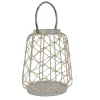 National Tree Company 12 in. Modern Design and Finish Glacier Gray Outdoor Lantern Candleholder