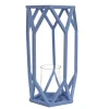 Online National Tree Company 14 in. Modern Design and Finish Ice Melt Blue Outdoor Lantern Candleholder