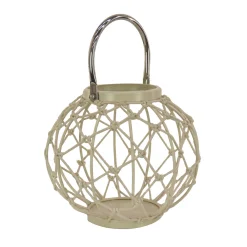 Discount National Tree Company 9 in. Modern Design and Finish Bleached Sand Outdoor Lantern Candleholder