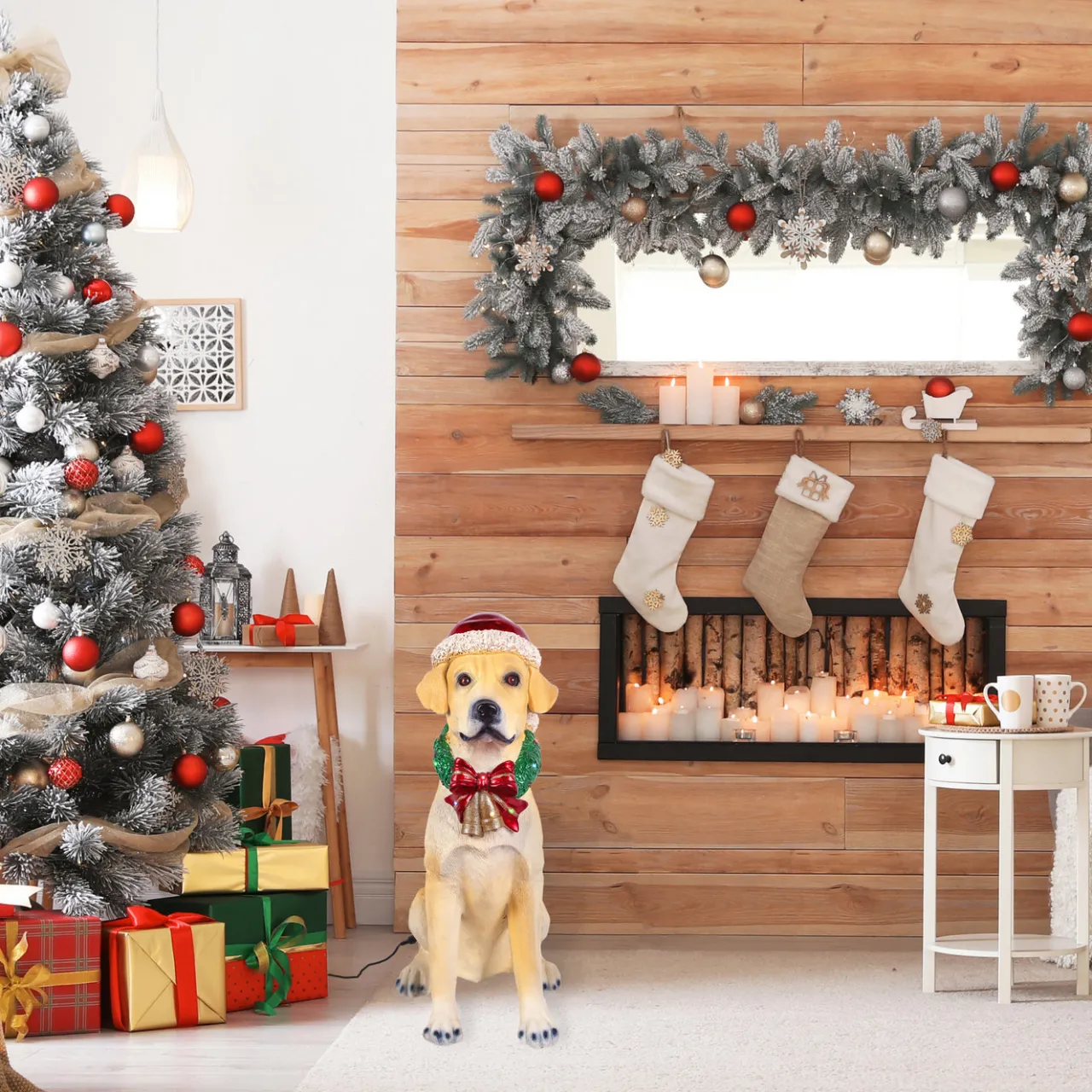 Discount National Tree Company 28 in. Motion-Activated Labrador Retriever with Wagging Tail
