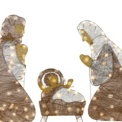 Sale National Tree Company 72 in. Nativity Scene with White LED Lights