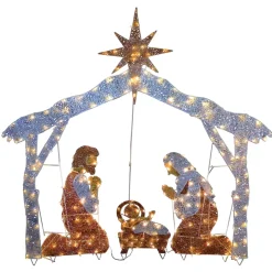 Sale National Tree Company 72 in. Nativity Scene with White LED Lights