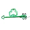 Sale National Tree Company 20 in. Patrick's Day Green Neon Style Shamrock Decoration