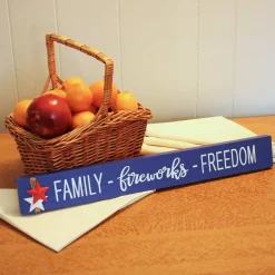 Outlet National Tree Company 7 in. Patriotic Family-Fireworks-Freedom Table Decoration