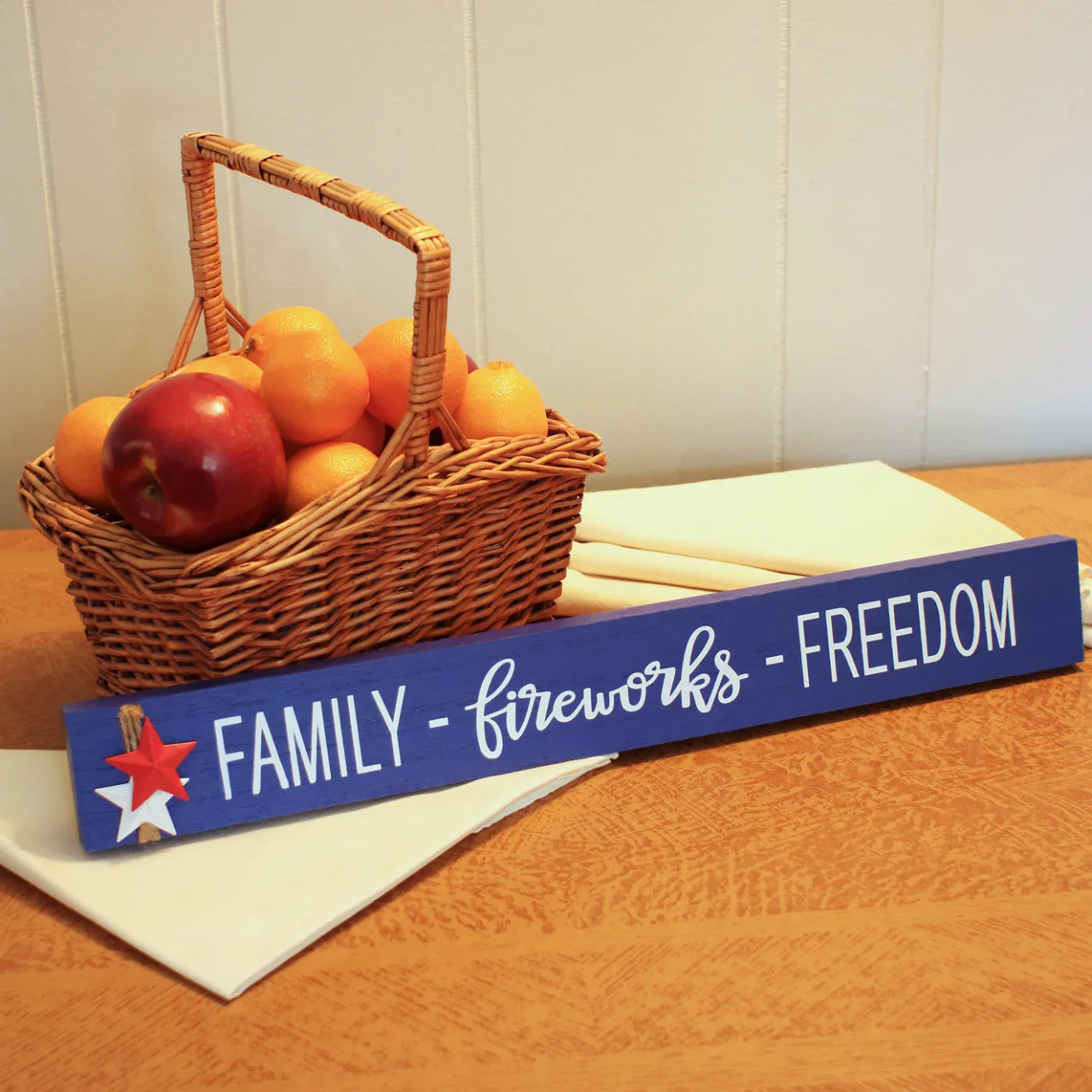 Outlet National Tree Company 7 in. Patriotic Family-Fireworks-Freedom Table Decoration