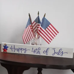 Outlet National Tree Company 19 in. Patriotic Happy 4th of July Table Decoration