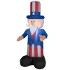 National Tree Company 48 in. Patriotic Inflatable Decoration, Blue Uncle Sam wearing Red White and Blue Suit and Hat