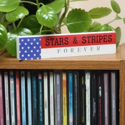 Online National Tree Company 19 in. Patriotic Stars & Stripes Forever Table Decoration
